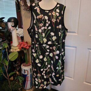 Victoria Beckham Target Dress Black Floral Plus Size 2X XXL designer couture